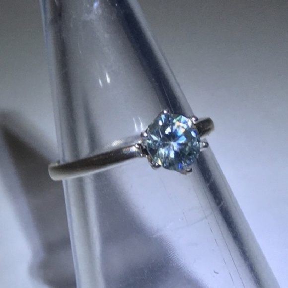 SOLD! | Gorgeous Ice Blue Moissanite Solitaire - Picture 2 of 7